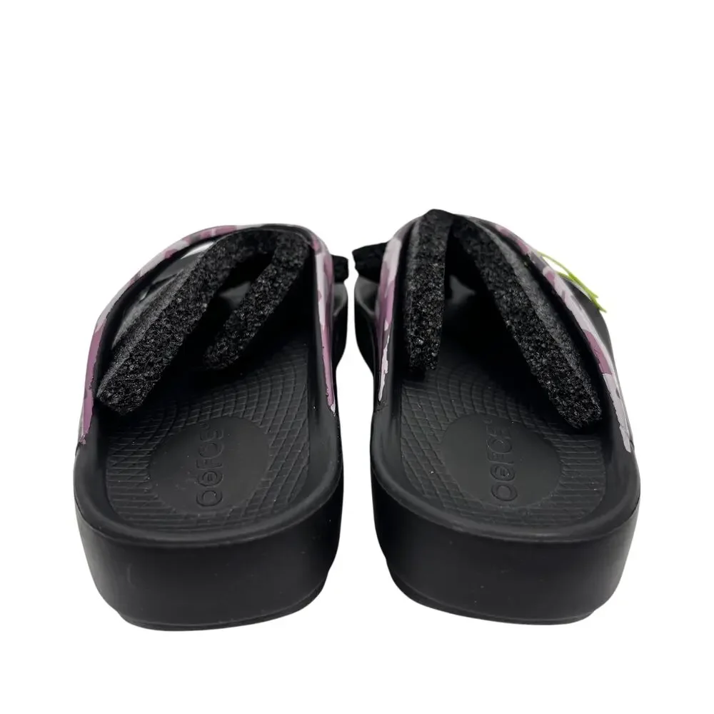 NEW Oofos Oolala Flip Flops Thong Sandals Womens 5 Limited Edition Purple Camo
